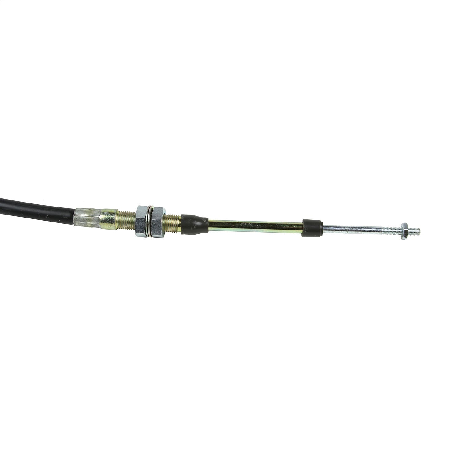 B&M Shifter Cable - 5 ft Long - 2-1/2 in Stroke - Threaded/Eyelet Ends - Steel Cable - Plastic Liner - Black