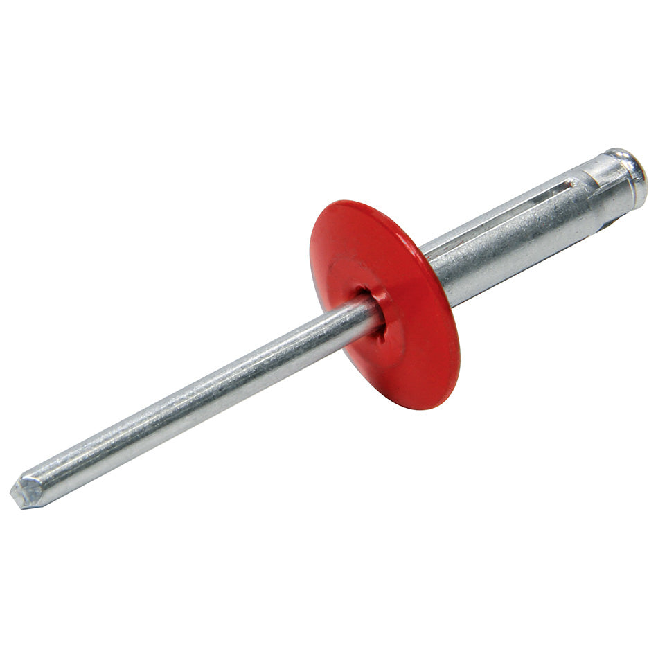 Allstar Performance 3/16" Large Head Tri-Fold Rivets - Aluminum Mandrel - Red (250 Pack)