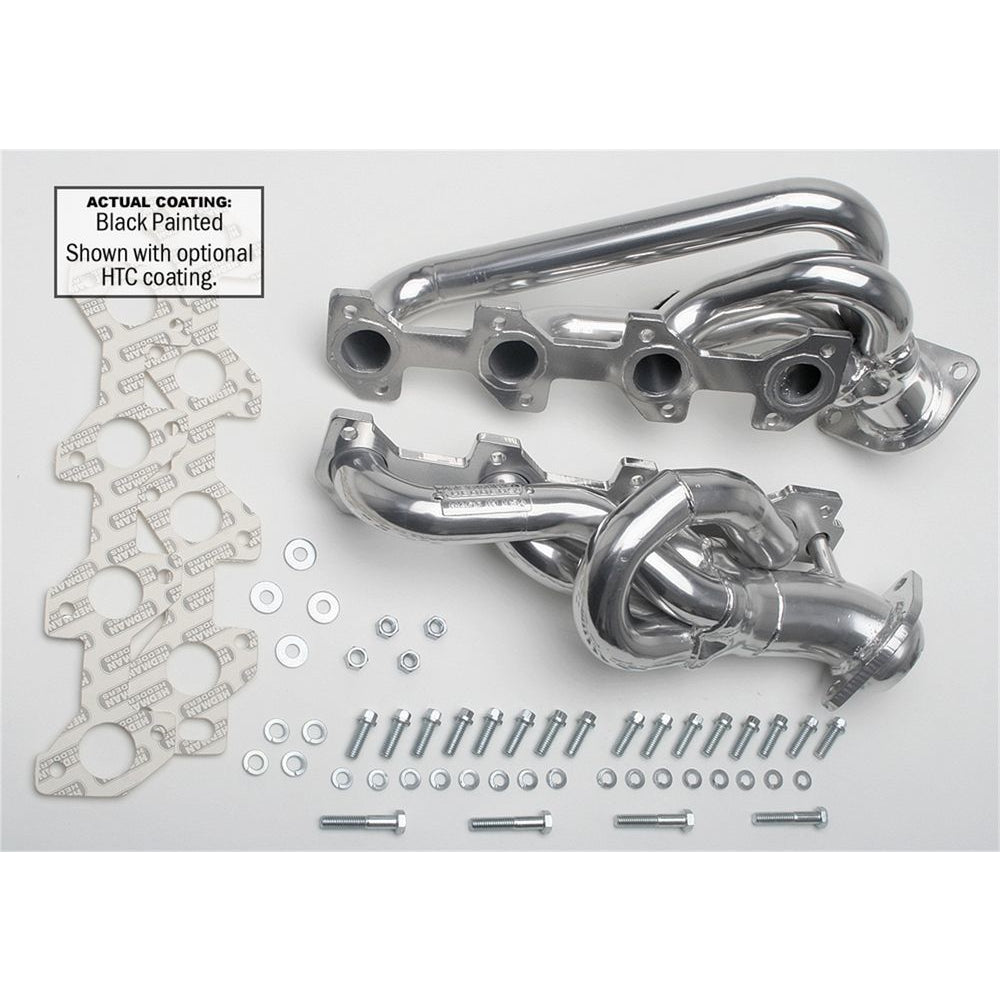 Hedman Street Headers - 1-1/2 in Primary - Stock Collector Flange - Black - Mopar OHC V8 - Dakota/Durango 2000-07