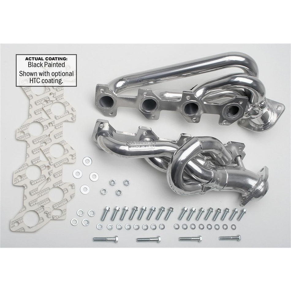 Hedman Street Headers - 1-1/2 in Primary - Stock Collector Flange - Black - Mopar OHC V8 - Dakota/Durango 2000-07