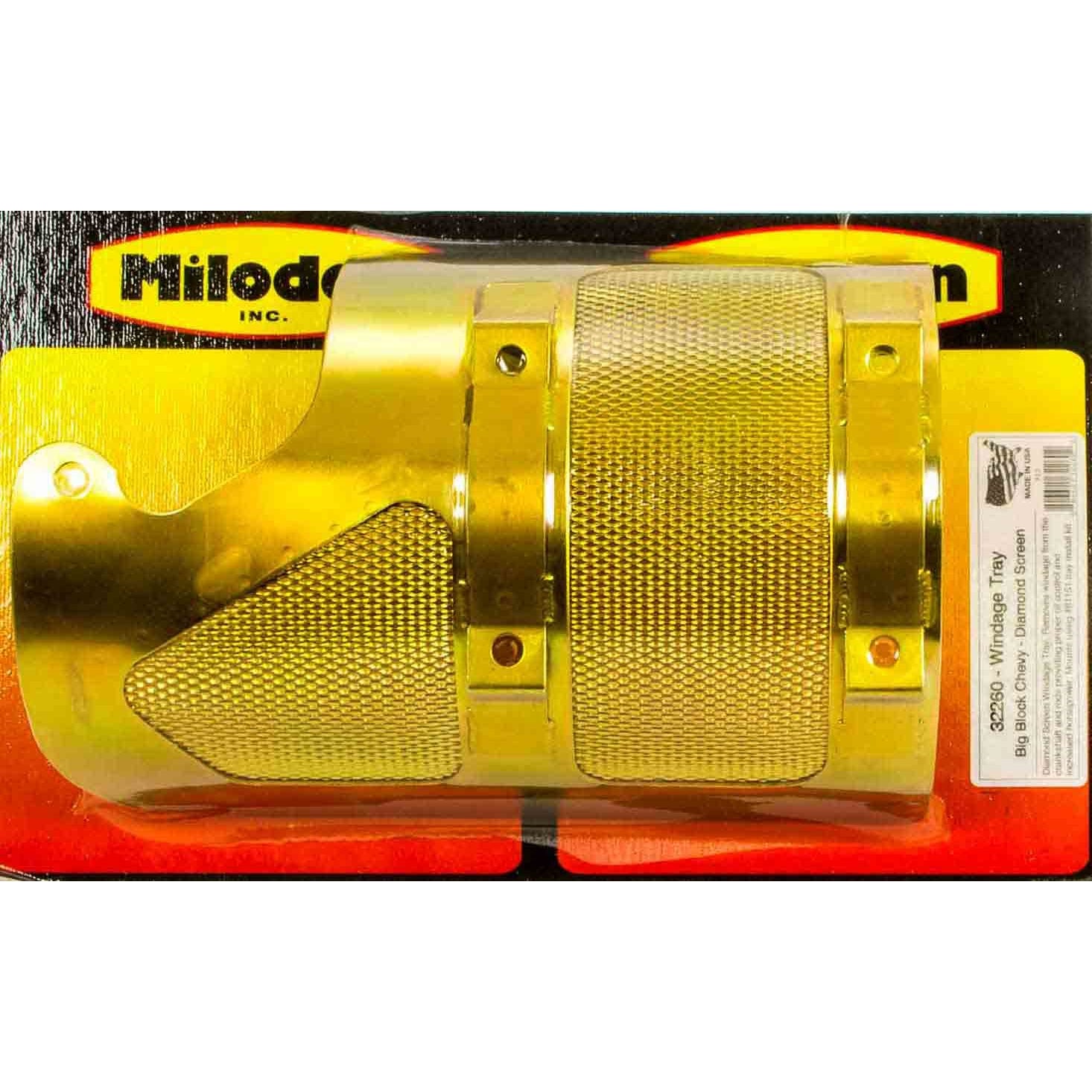 Milodon BB Chevy Diamond Screen Tray