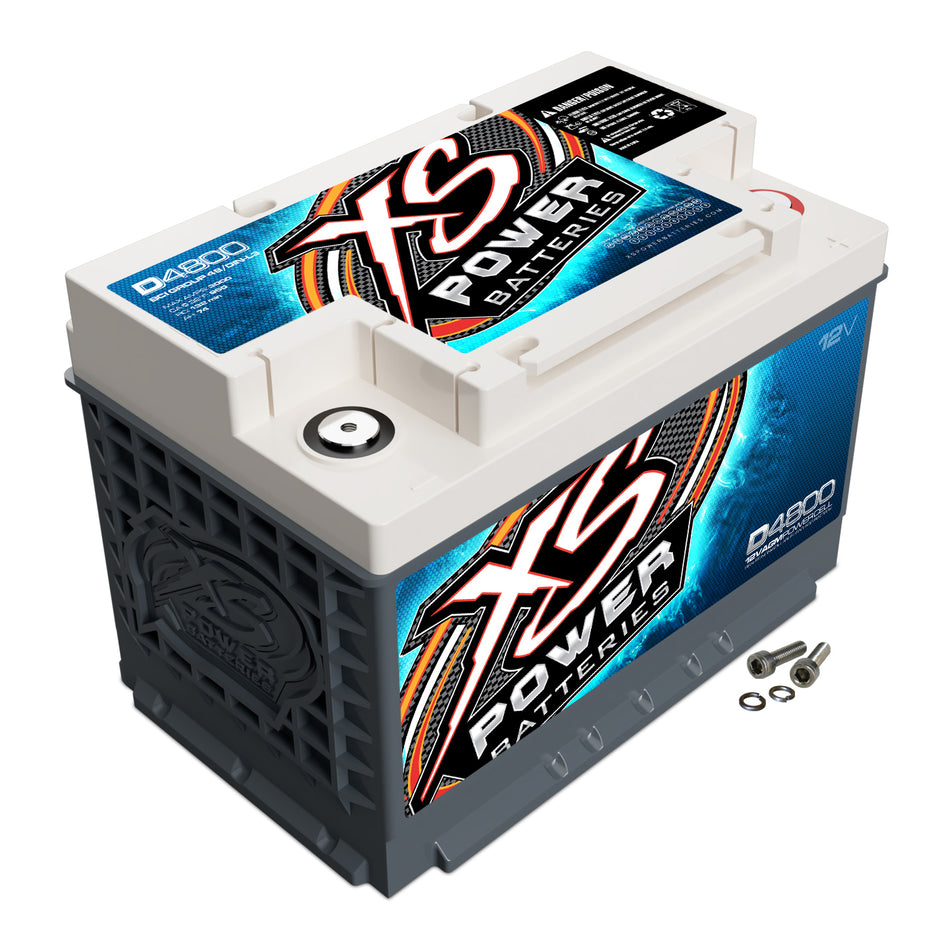 XS Power Battery D Series AGM Battery - 12V - 815 Cranking amps - Threaded Terminals - Top Terminals - 10.94 in L x 7.48 in H x 6.93 in W
