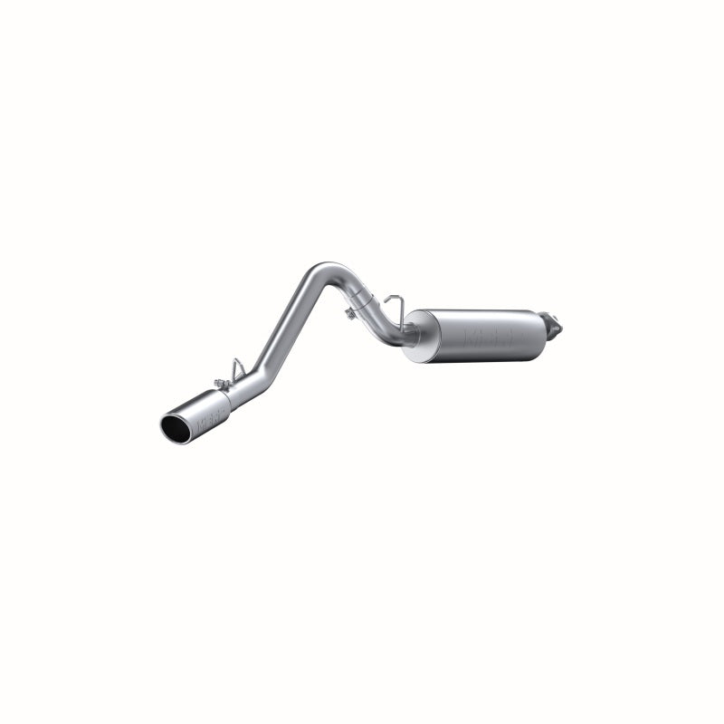 MBRP Installer Series Exhaust System - Cat-Back - 2-1/2" Diameter - Single Side Exit - 3-1/2" Polished Tip - Steel - Aluminized
