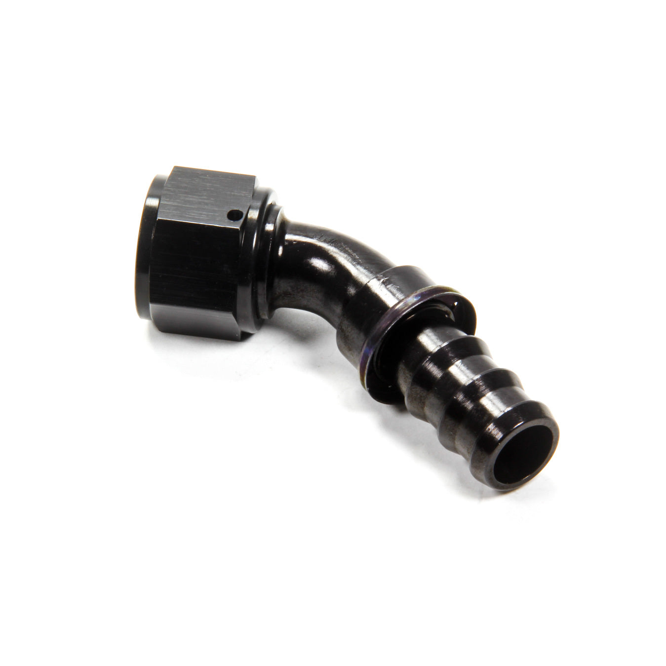 Aeroquip AQP Socketless 45 Degree 12 AN Hose Barb to 12 AN Female Hose End - Black