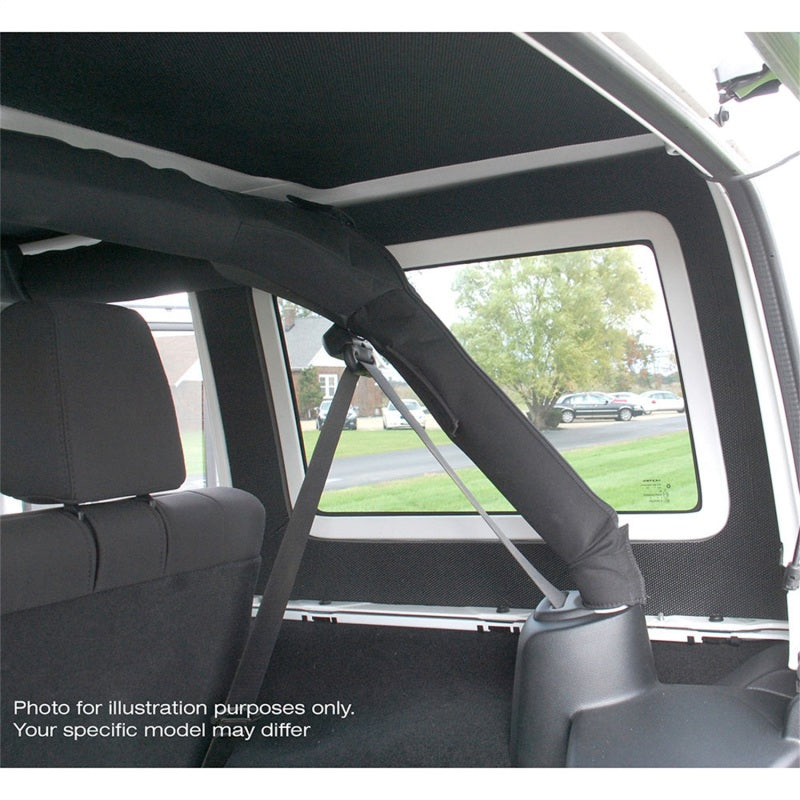 DEI Rear Side Window Sound Barrier - Black - 4 Door - Jeep Wrangler JL 2018-19 (Pair)