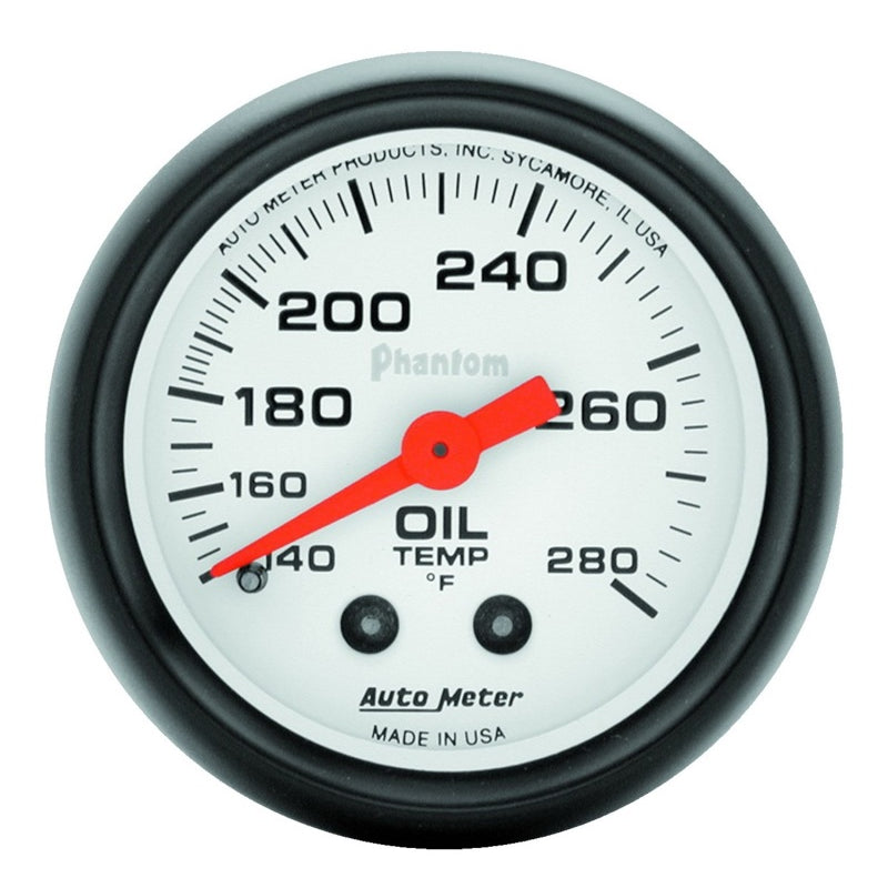 Auto Meter Phantom Oil Temperature Gauge - 2-1/16" - 140-280 F