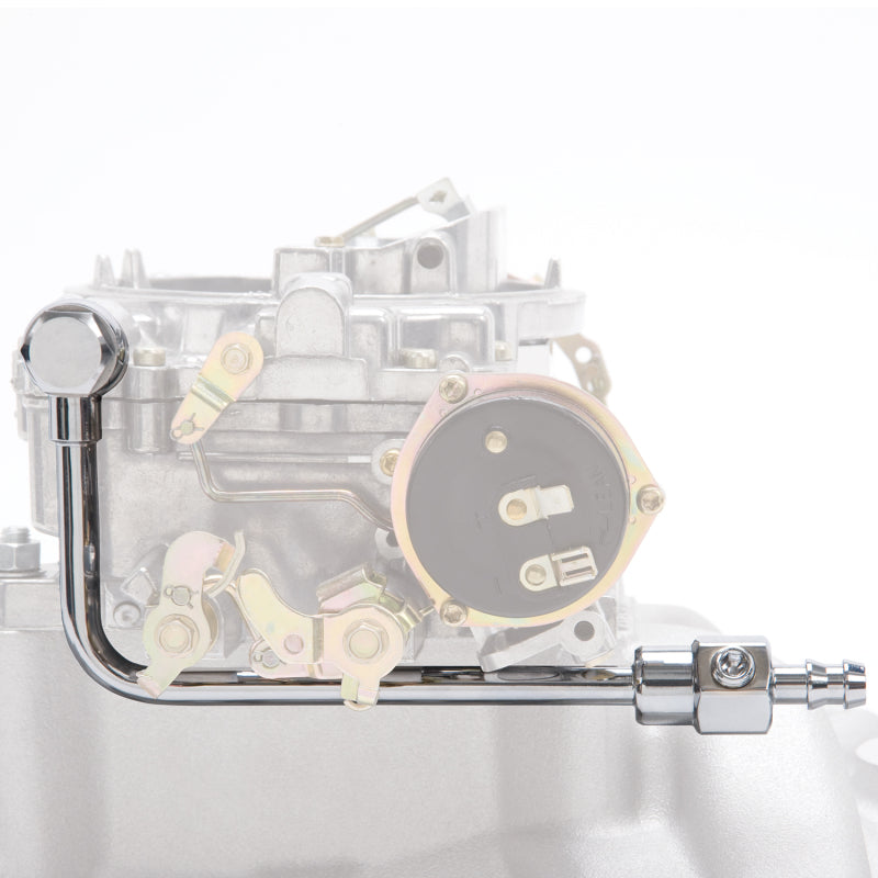 Edelbrock Single-Feed Fuel Line Kit - Chrome