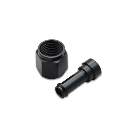 Vibrant Performance Straight 6 AN Female Swivel to 3/8 in Hose Barb Adapter - Black