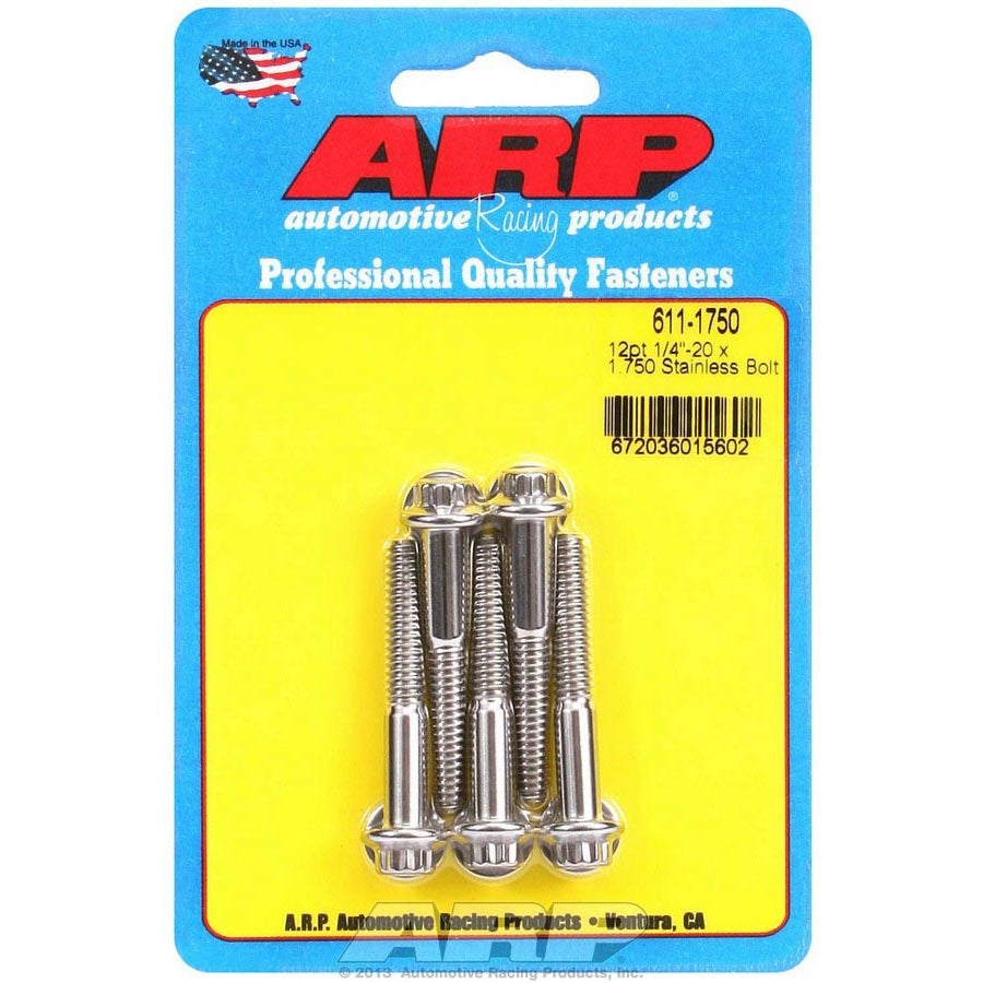 ARP Stainless Steel Bolt Kit - 12 Point (5) 1/4-20 x 1.750