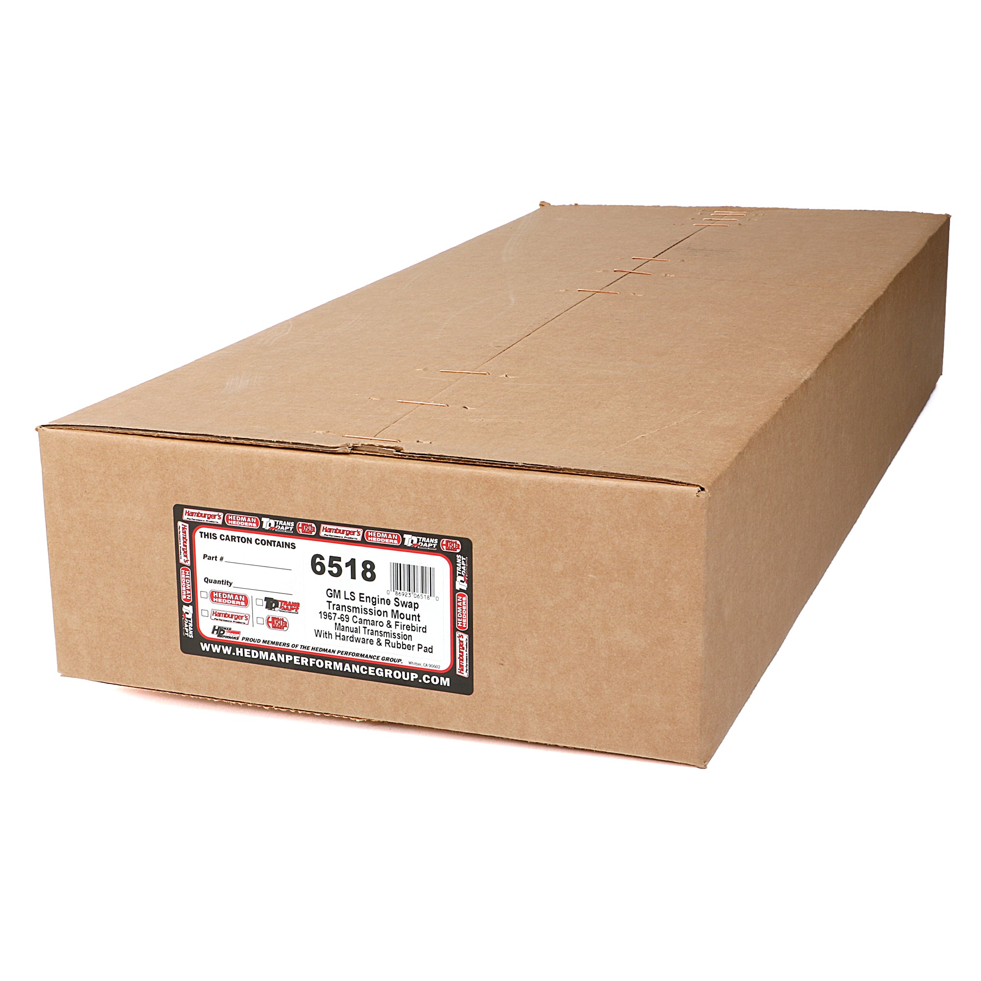 Trans-Dapt Transmission Crossmember - Steel - Black Paint - T-56 Transmission - GM LS-Series