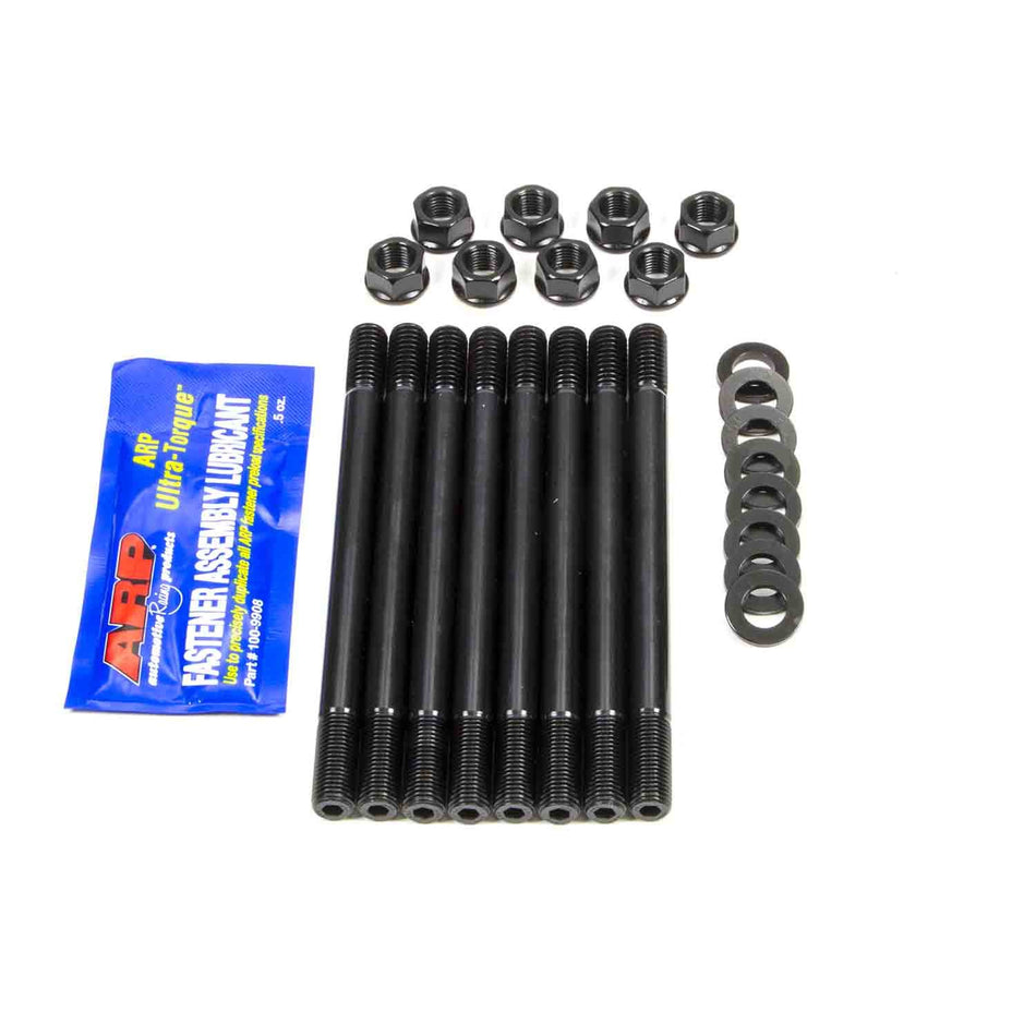 ARP Cylinder Head Stud Kit - Hex Nuts - Chromoly - Black Oxide - Aftermarket Head - Long Exhaust Studs Only - Big Block Chevy - Set of 8