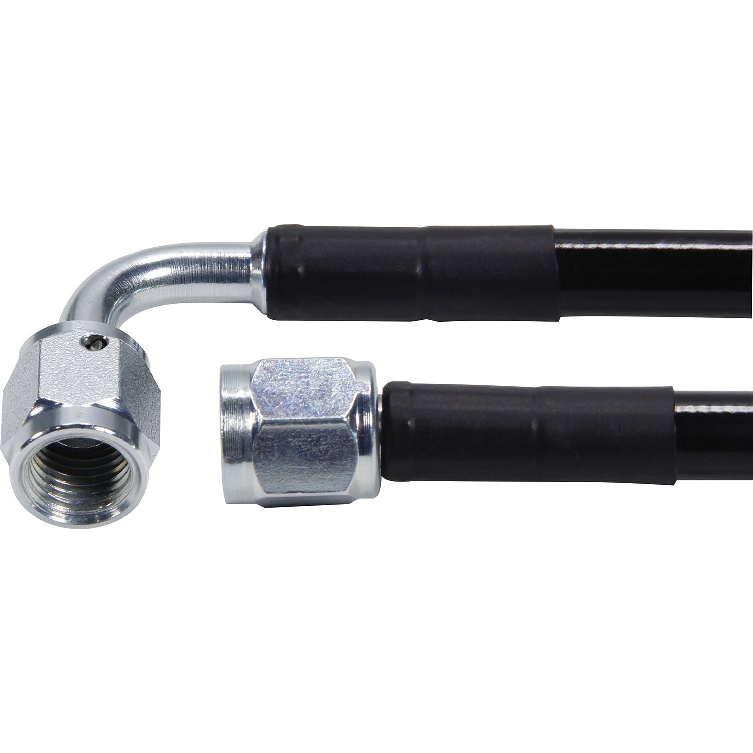 Allstar Performance #3 Coated Braided Steel Line -3 90/-3 Straight Steel Ends - 36" Long