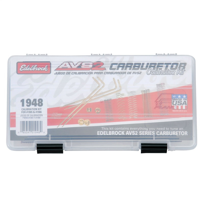 Edelbrock Carburetor Calibration Kit - Edelbrock Thunder AVS2 Carburetors