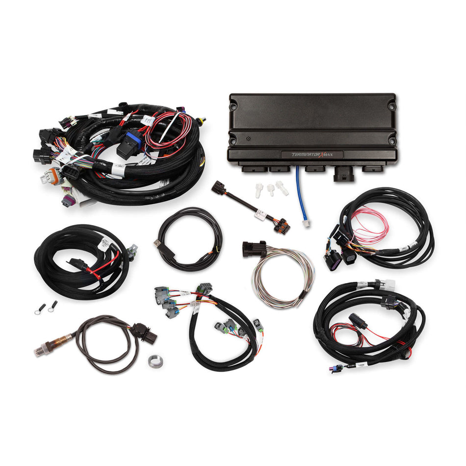 Holley EFI Terminator X Max Engine Control Module - Wiring Harness - Drive By Wire - Transmission Control - 24x Reluctor Wheel - GM LS-Series