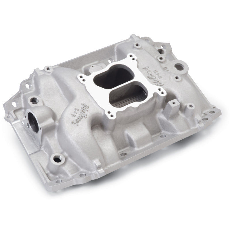 Edelbrock Buick B-4B Intake Manifold Square Bore Dual Plane Aluminum - Natural