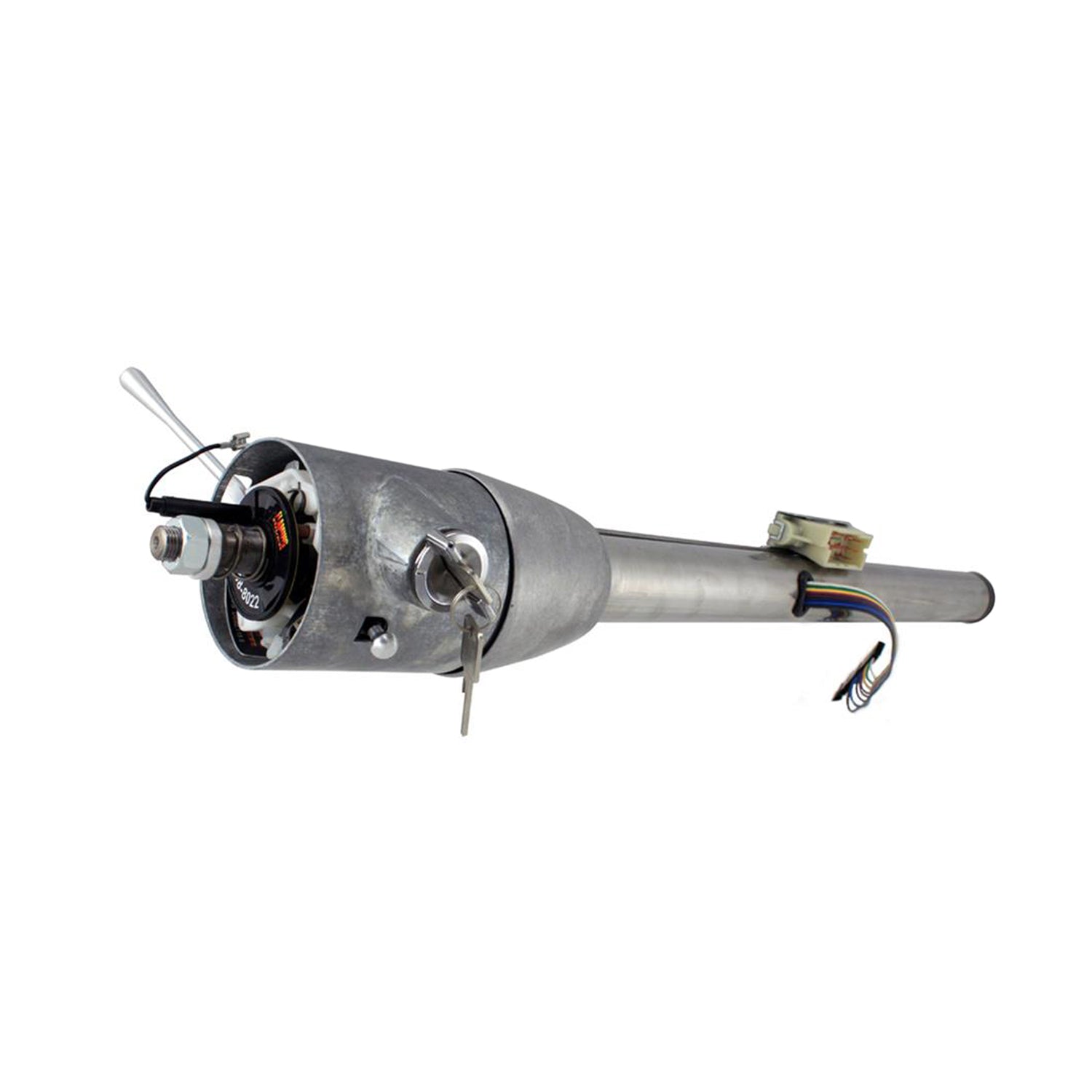 Flaming River Tilt Steering Column - 2" Tube - 30" Length - Hazard / Key / Turn Signal - Stainless - Jeep Wrangler CJ 1979-86