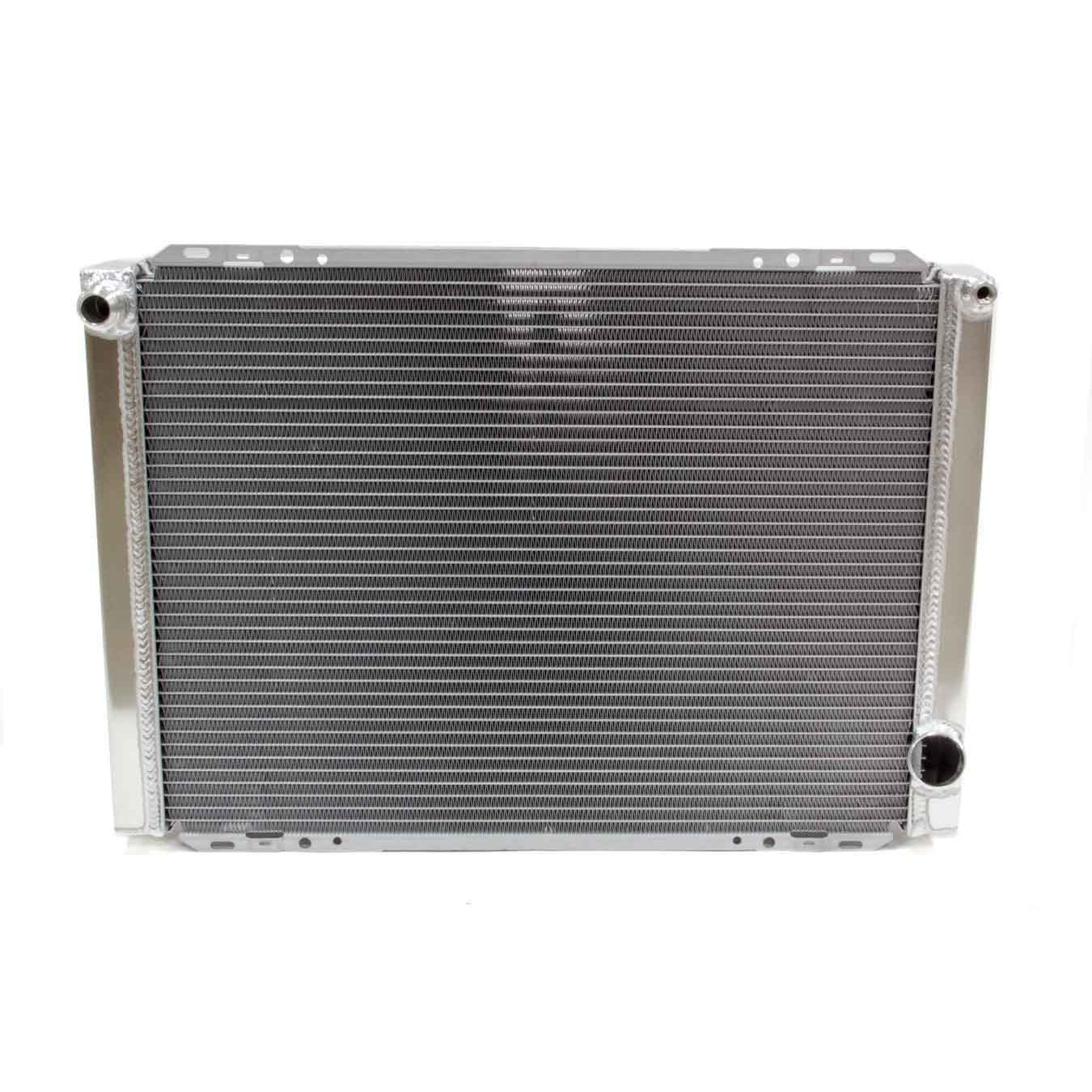 Howe Crossflow Aluminum Radiator w/ No Filler -16 AN Inlet - 19" x 29" x 3" - Chevy Style
