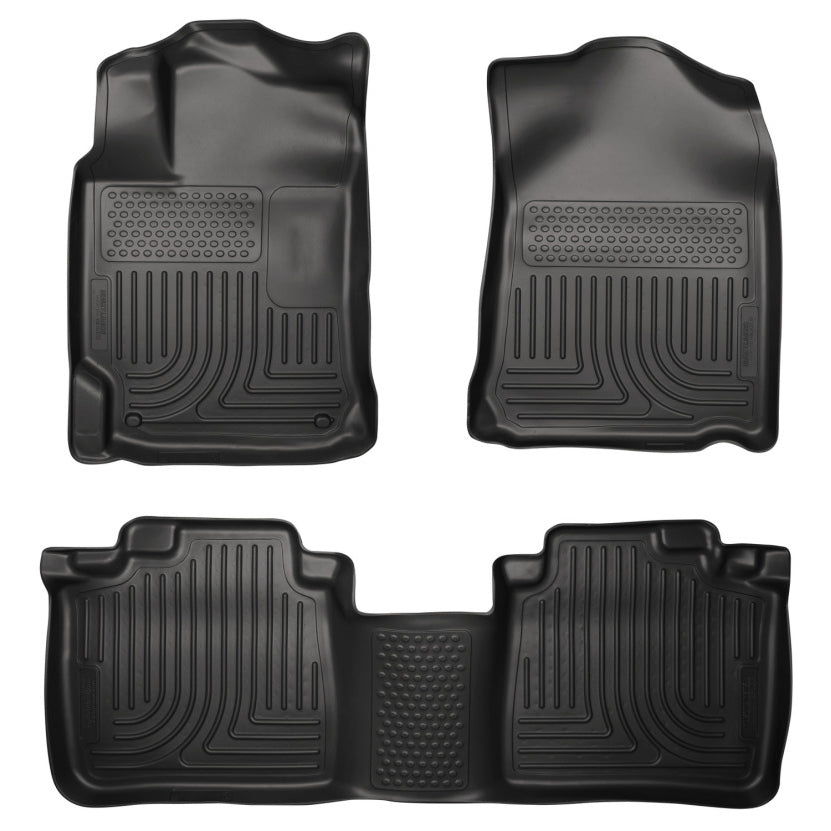 Husky Liners Front/2nd Seat Floor Liner Weatherbeater Plastic Black - Toyota Venza 2009-11