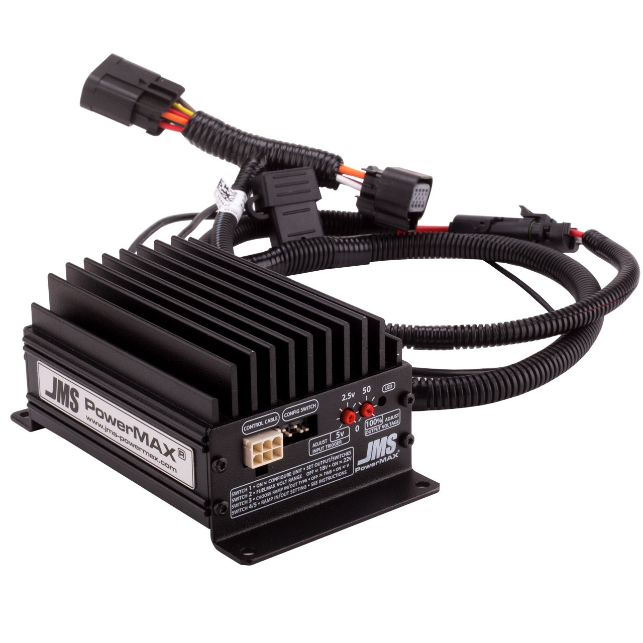 JMS PowerMAX V2 Fuel Pump Booster - Splice-In - 14.5-18V Range - 3-7 psi More - GM