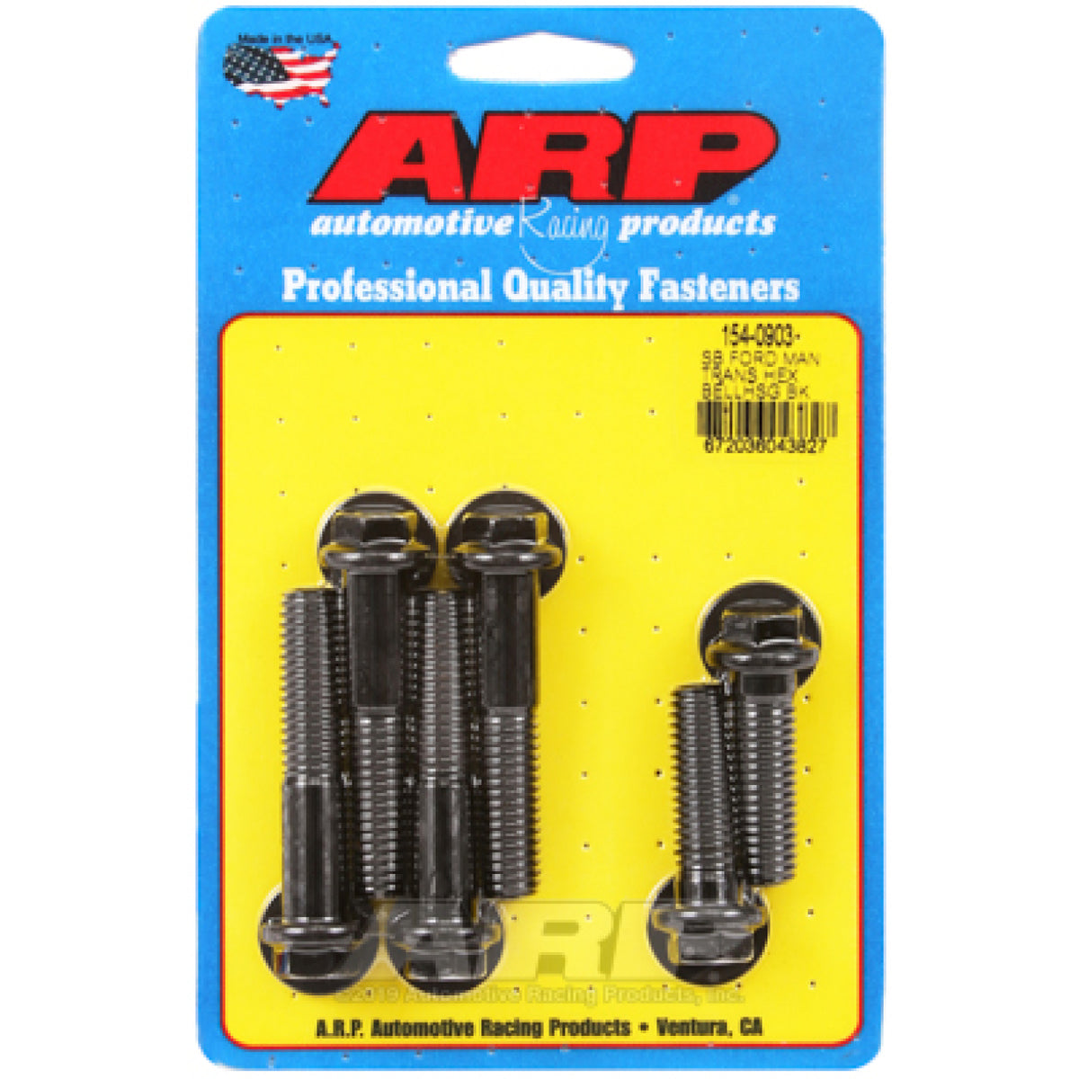 ARP 7/16-14" Thread Bellhousing Bolt Kit 1.500" Long Hex Head Chromoly - Black Oxide