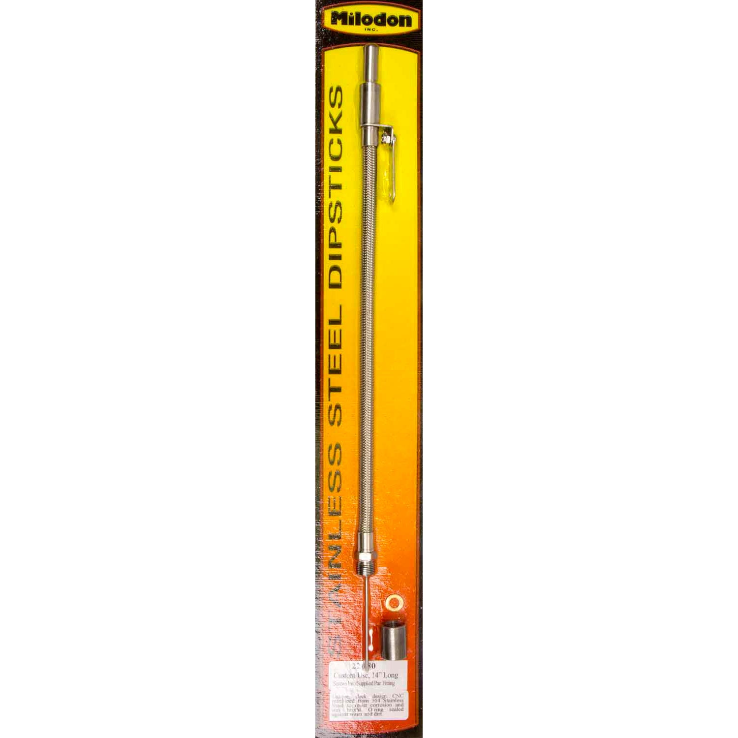 Milodon Stainless Steel Oil Dipstick - Univ. w/ Weld-in Bung