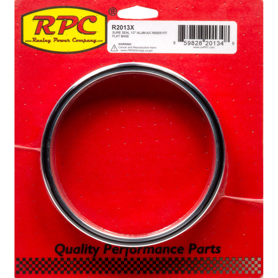 Racing Power Air Cleaner Spacer - 1/2" Thick - 5-1/8" Carb Flange - Aluminum