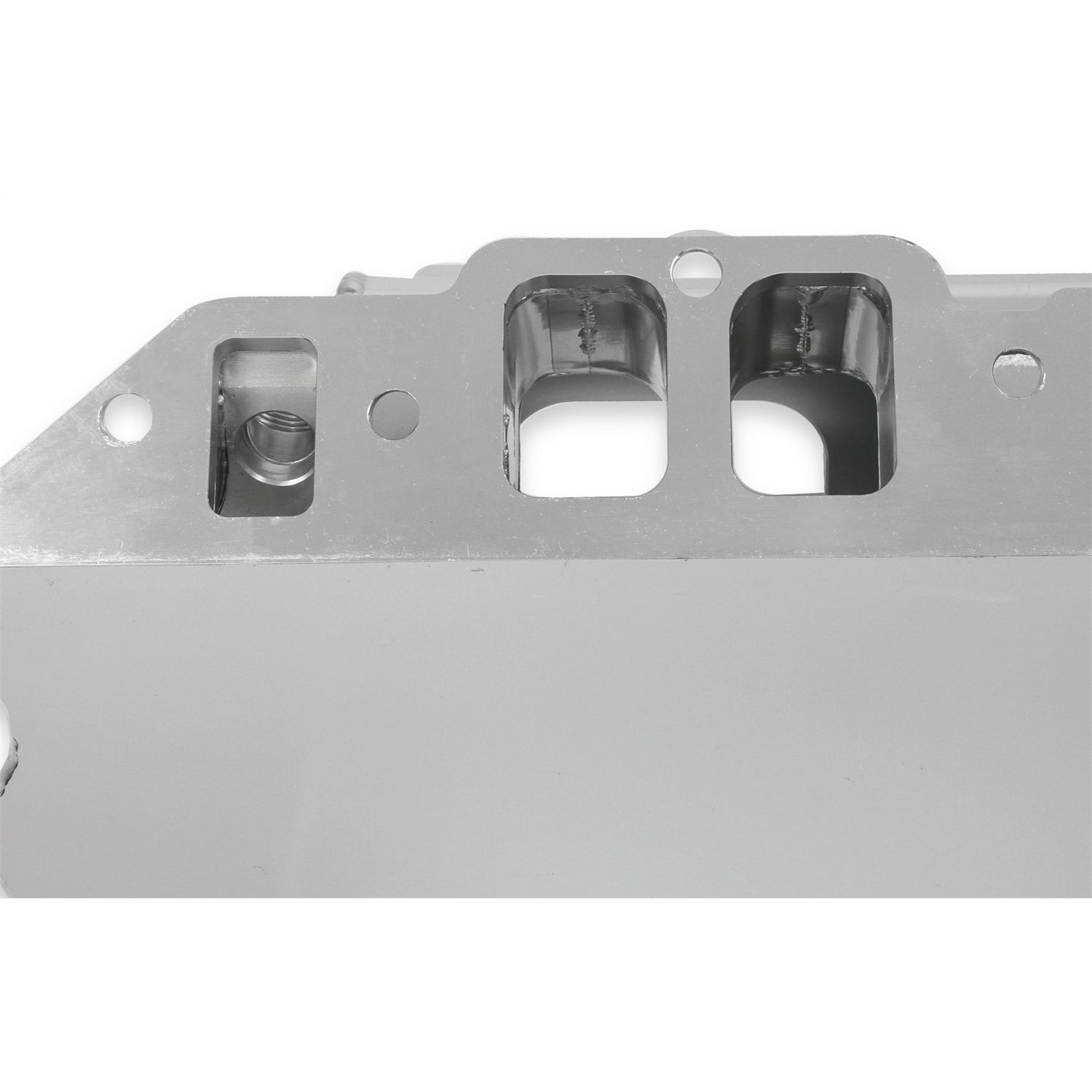 Sniper Fabricated Intake Manifold BBC Single Plane 2 x 4150 Silver with Sniper Logo