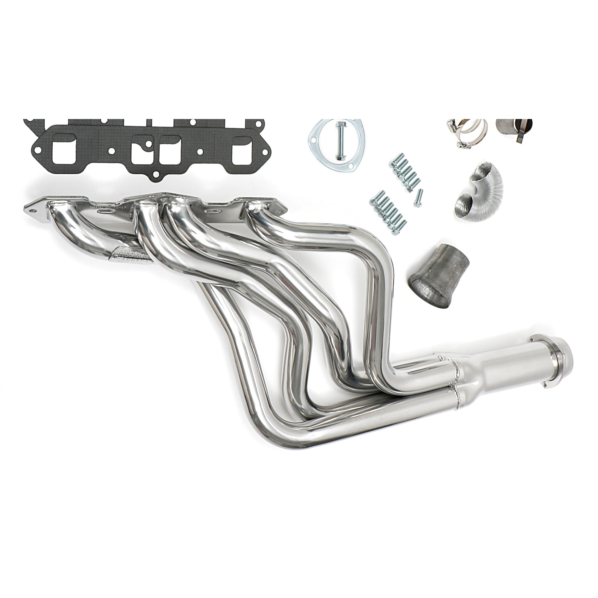 Hedman Street Long Headers - 1-3/4 in Primary - 3 in Collector - Silver Ceramic - GM G-Body 1968-76 (Pair)