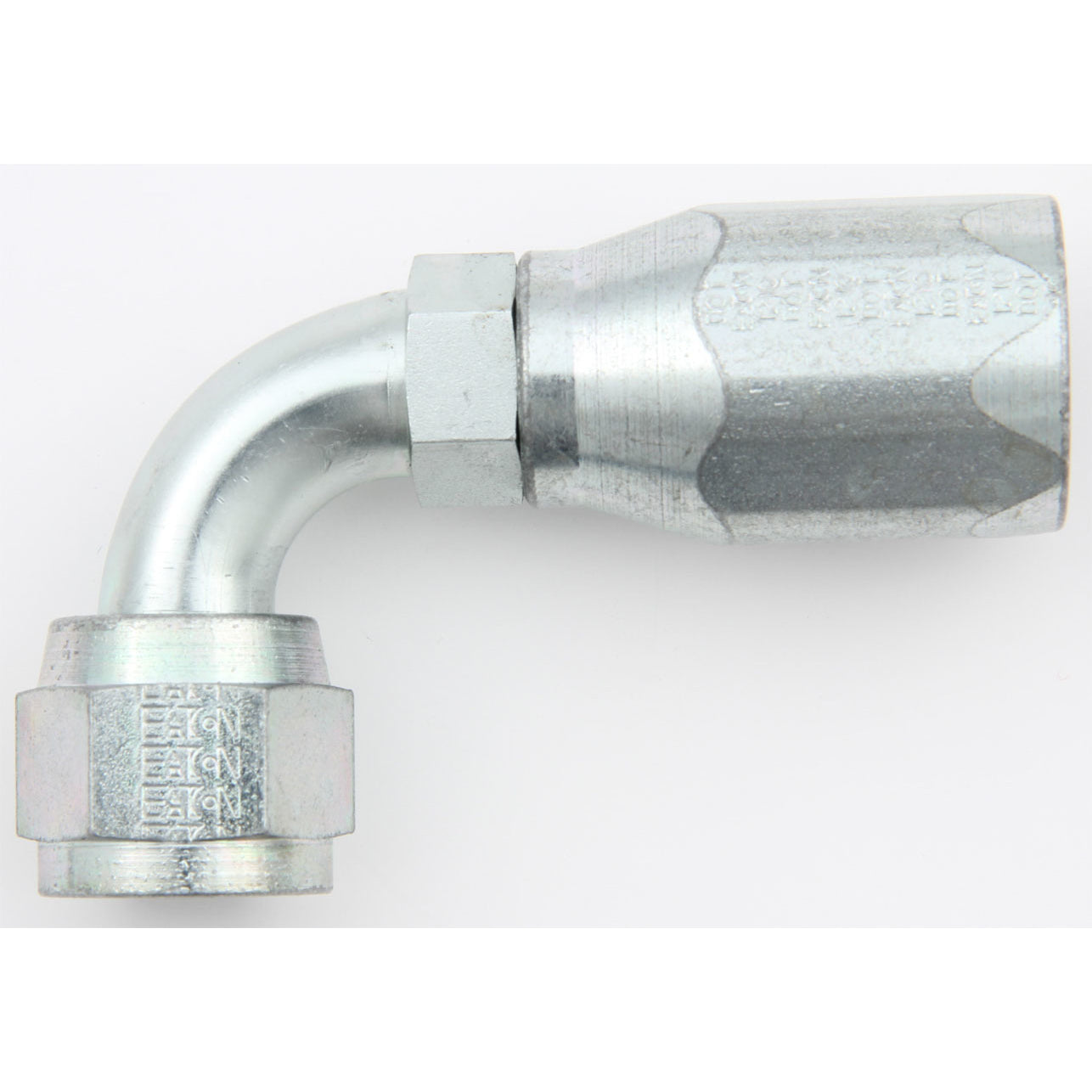 Aeroquip -10 AN 90 Steel High Pressure Hose Fitting - SAE 37 (JIC/AN) Swivel