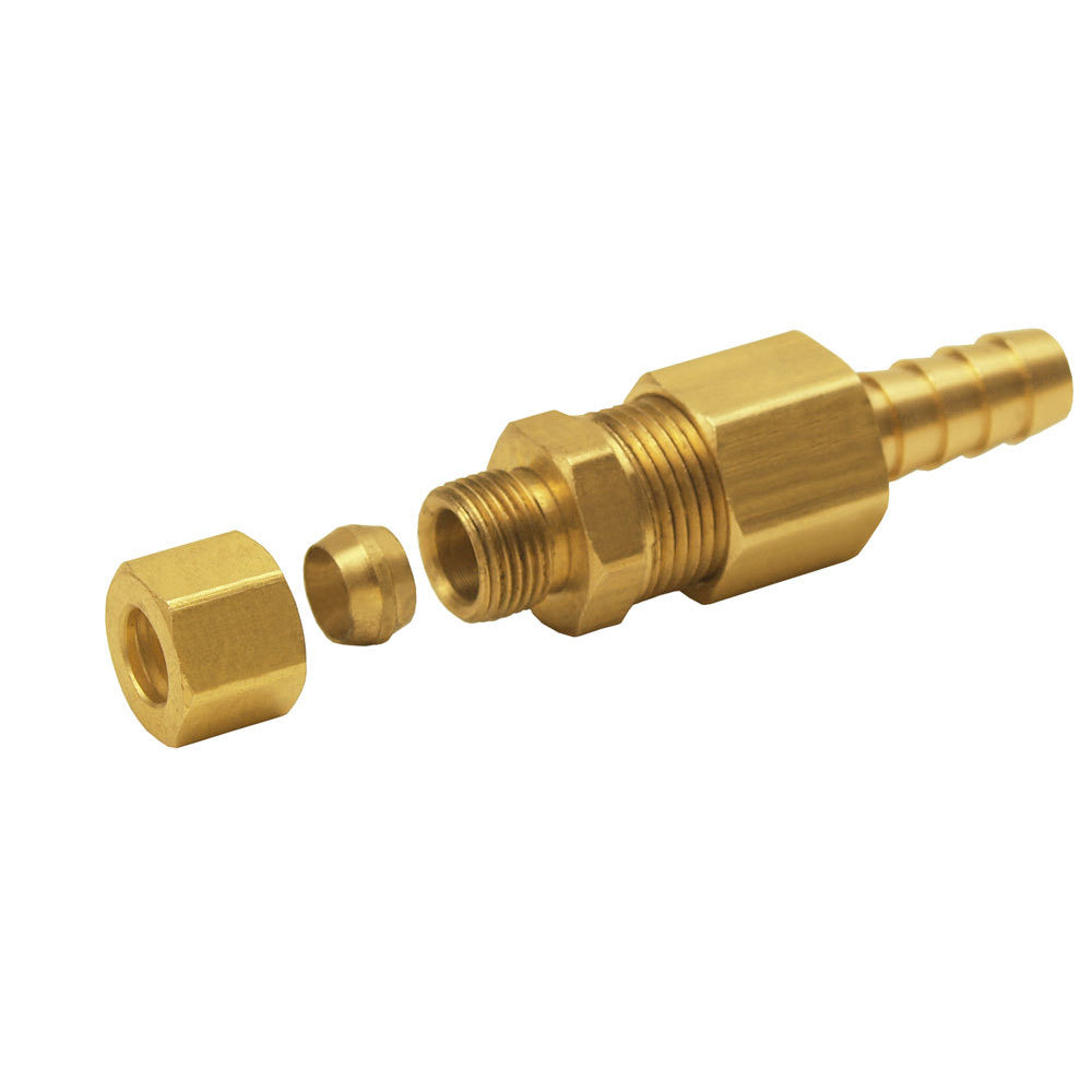 Derale Universal 5/16" Transmission Cooler Line to 3/8" Hose Barb Compression Fitting