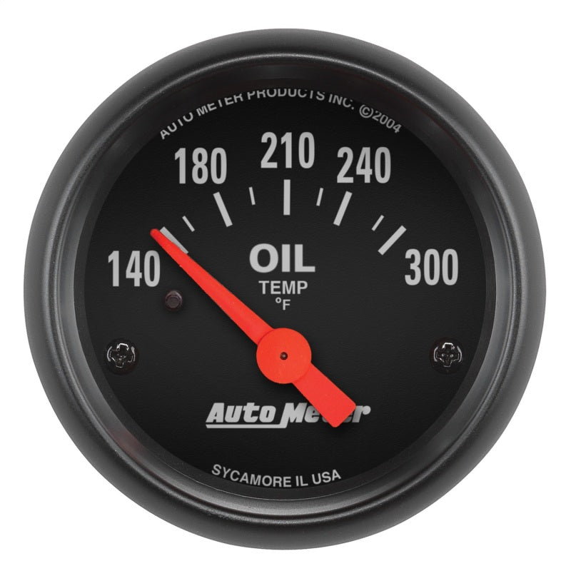 Auto Meter Z-series 140-300 Degree F Oil Temperature Gauge - Electric