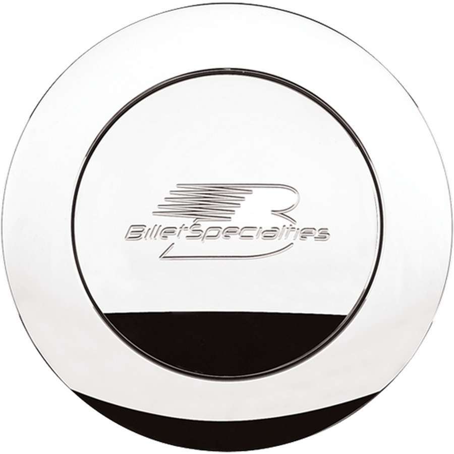 Billet Specialties Polished Horn Button - Large - Billet Specialties Logo - Fits Billet Specialties - Lecarra