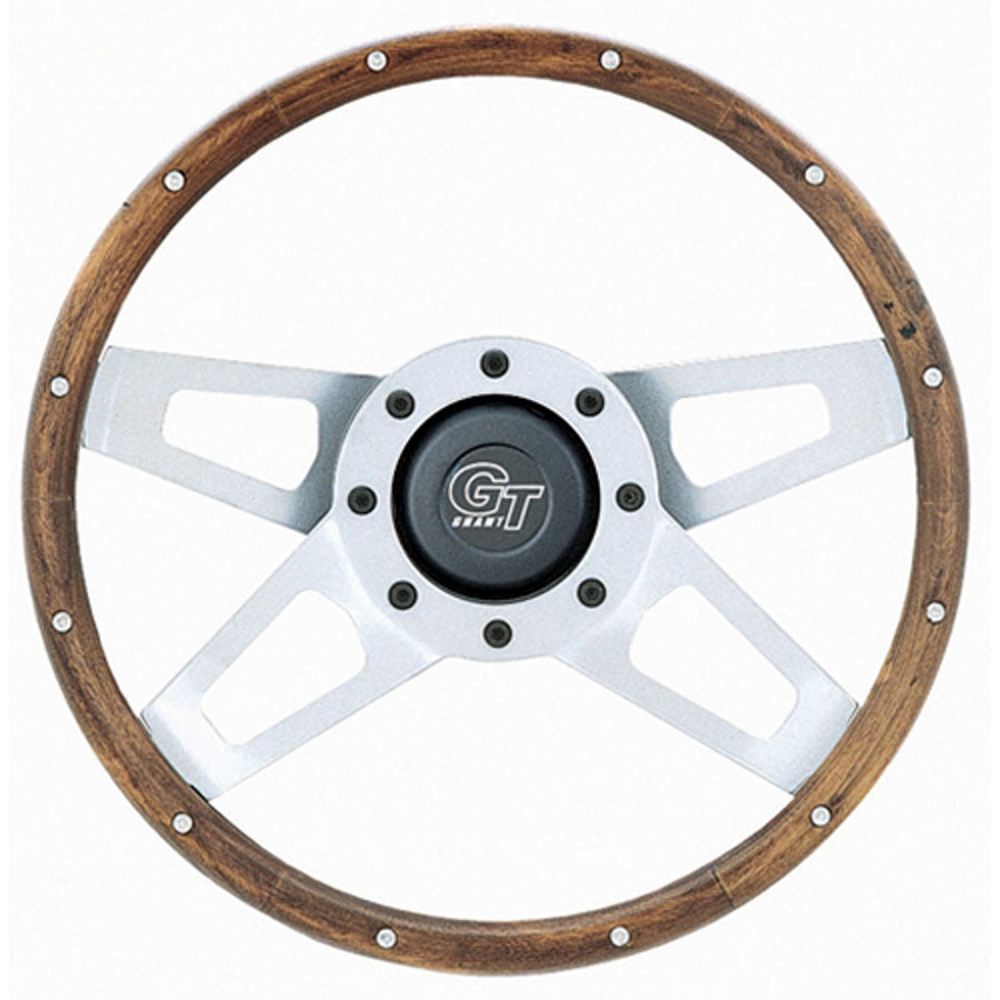 Grant Challenger Series Steering Wheel - 13 1/2" - Walnut / White