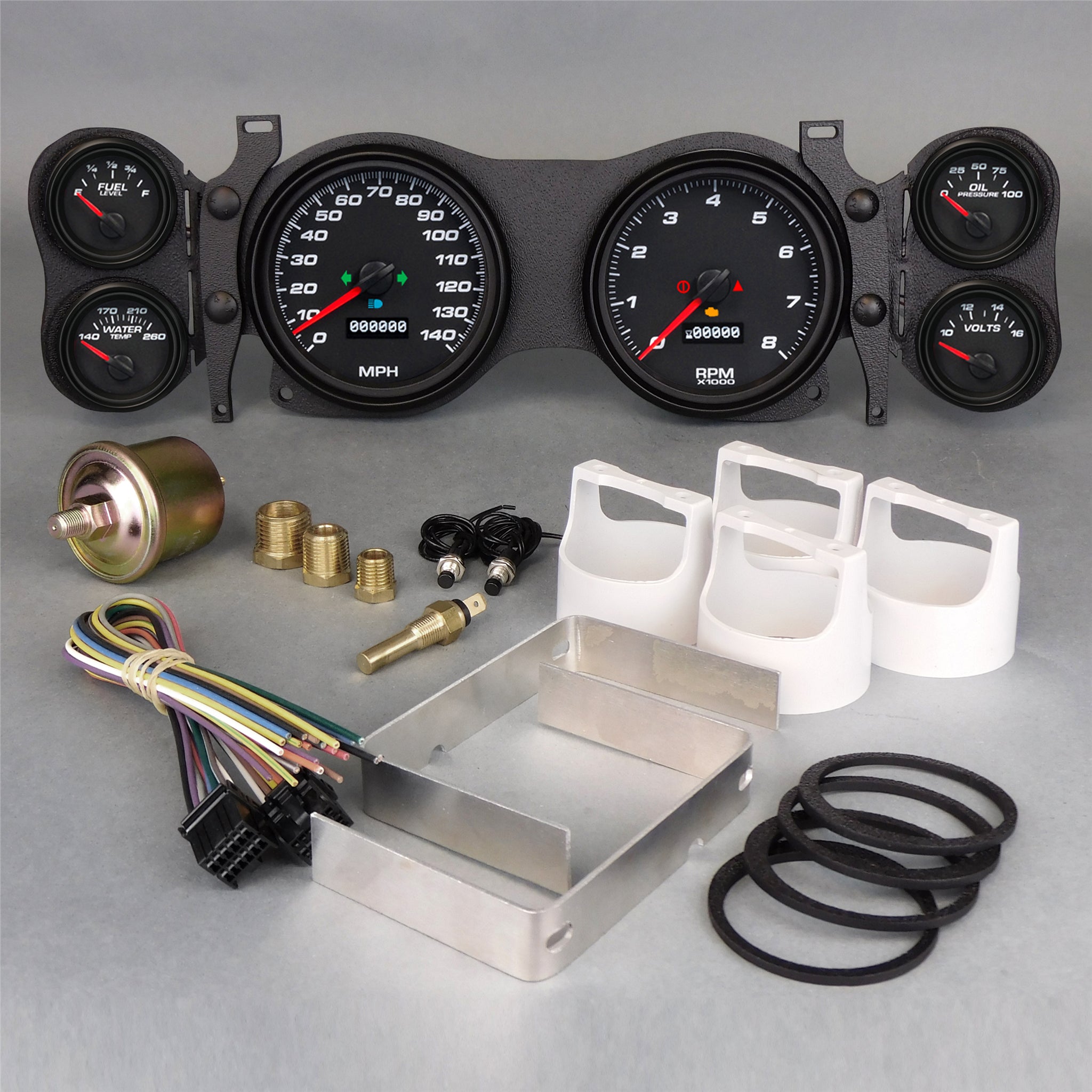 New Vintage USA Performance Gauge Kit - Black Face
