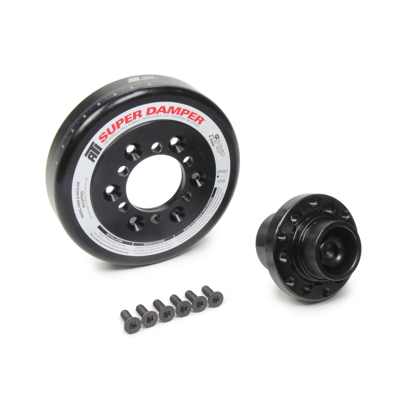 ATI Performance Harmonic Balancer - 7.074" OD - SFI 18.1 - Aluminum/Steel - Black - Internal Balance - Big Block Chevy