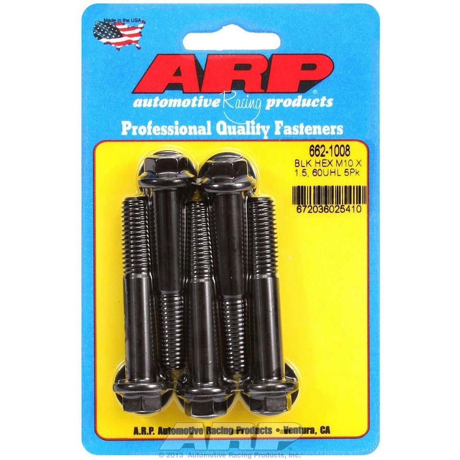 ARP 10 mm x 1.50 Thread Bolt 60 mm Long 12 mm Hex Head Chromoly - Black Oxide