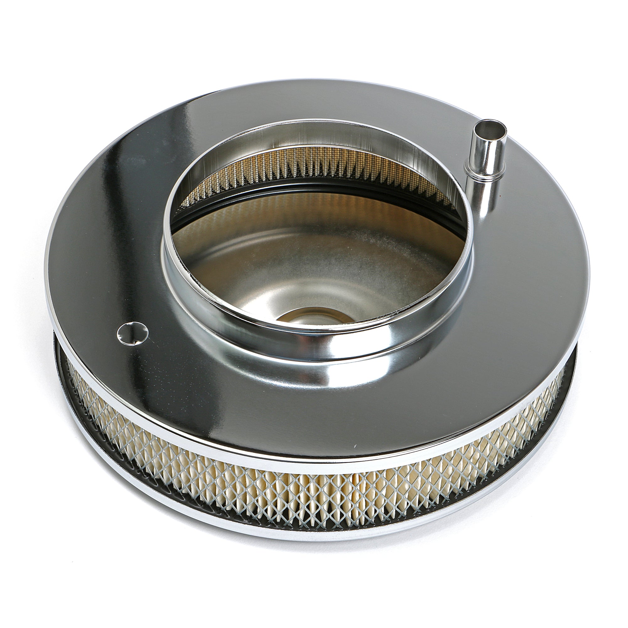 Trans-Dapt Chrome Air Cleaner - Muscle Car Style - 10" Diameter