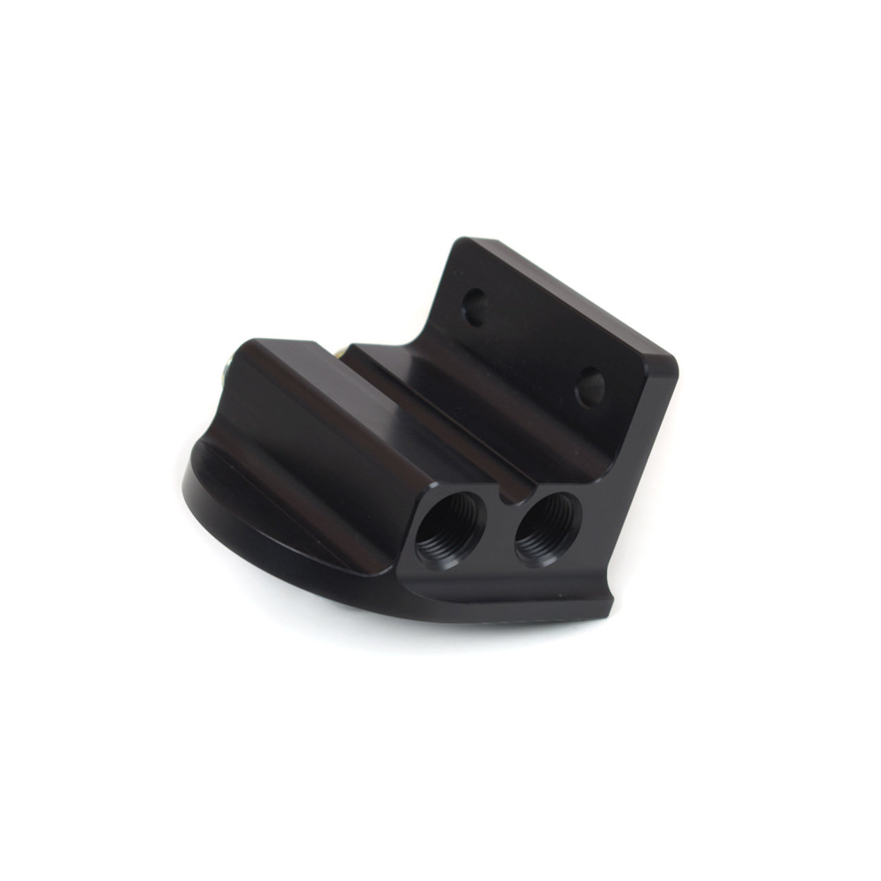 Canton Oil Filter Mount - Four 1/2 in NPT Female Ports - 20 mm Center Thread - Black