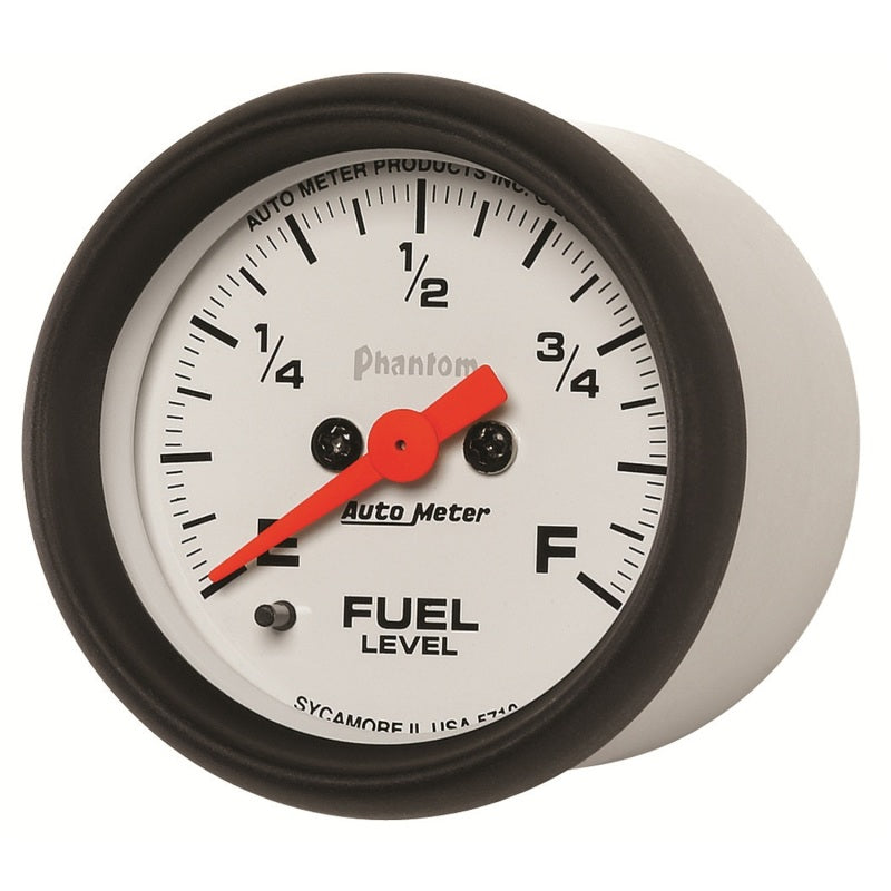 Auto Meter Phantom Electric Programmable Fuel Level Gauge - 2-1/16 in.