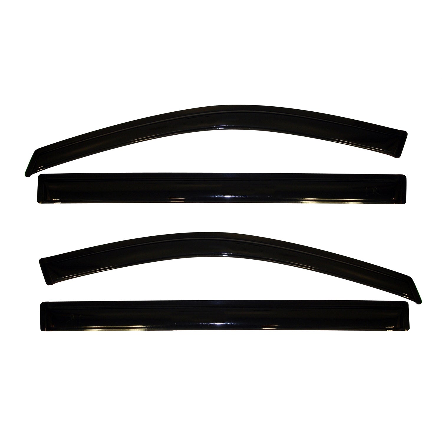 Lund Original Ventvisor Front / Rear Side Window Visor - Stick-On - Dark Smoke - Mopar Mini Van 2008-16
