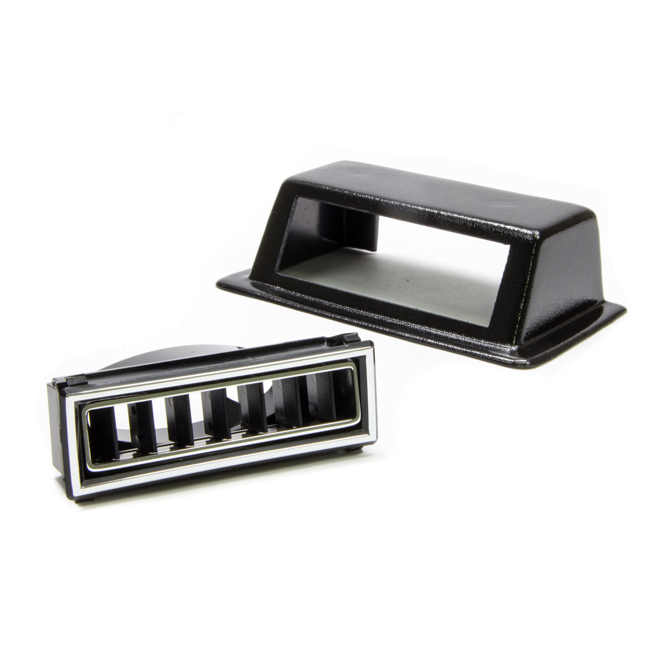 Vintage Air Under Dash Rectangle Heating / Cooling Louver - 2-1/2 in Hose - Black / Chrome 49050-VUL