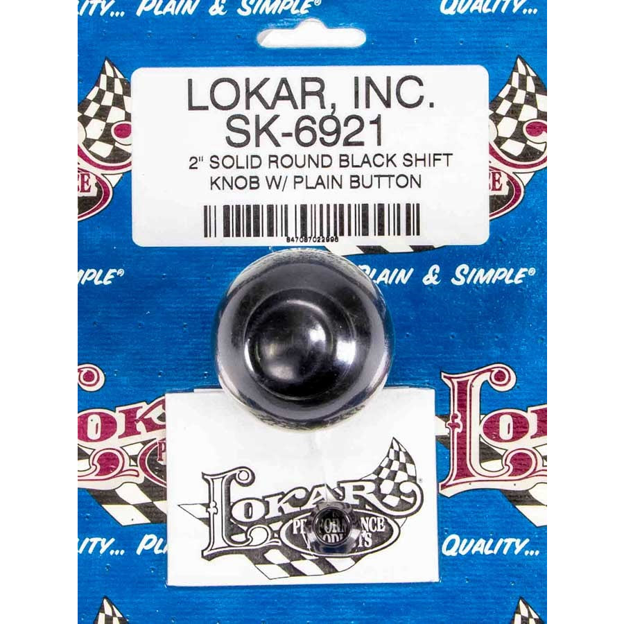 Lokar Solid Shifter Knob Aluminum Black Anodize Lokar Shifters - Each