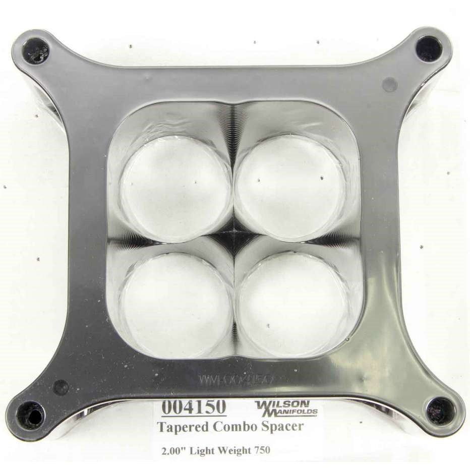 Wilson Manifolds Tapered Carburetor Spacer - Holley 4150 Series - 2" Tall - 4-Hole