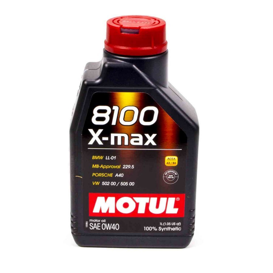 Motul 8100 X-Max Motor Oil 0W40 Synthetic 1 L - Each