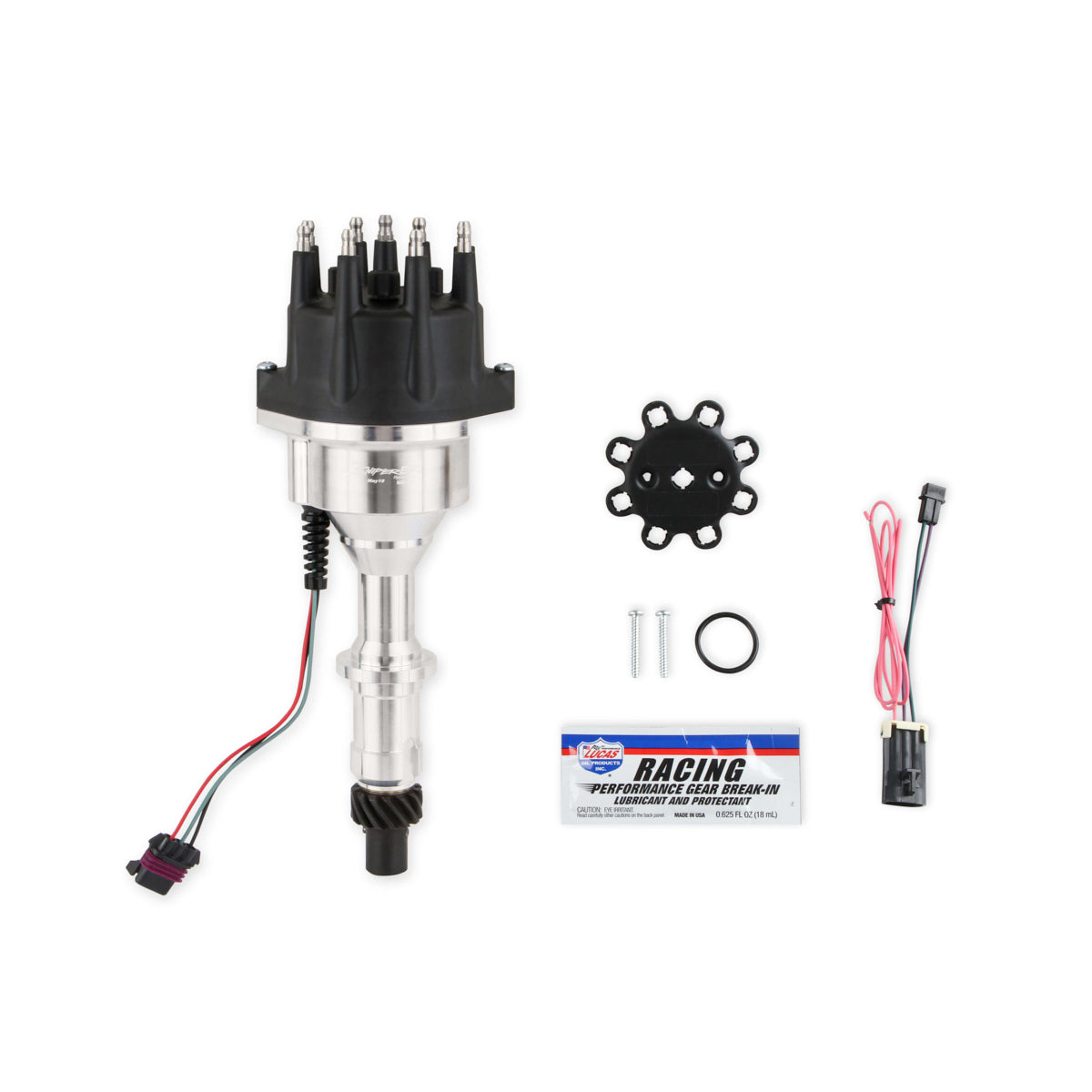 Holley Sniper EFI Sniper EFI Hyperspark Distributor - Hall-Effect - Electronic - Male Style Terminal - Polished - Pontiac V8