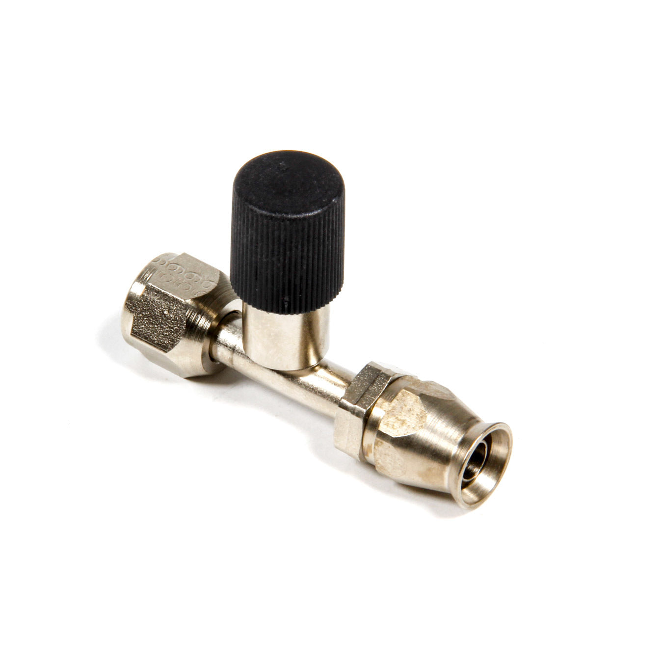 Aeroquip Air Conditioning Hose End w/ Charge Port - Straight -6 AN