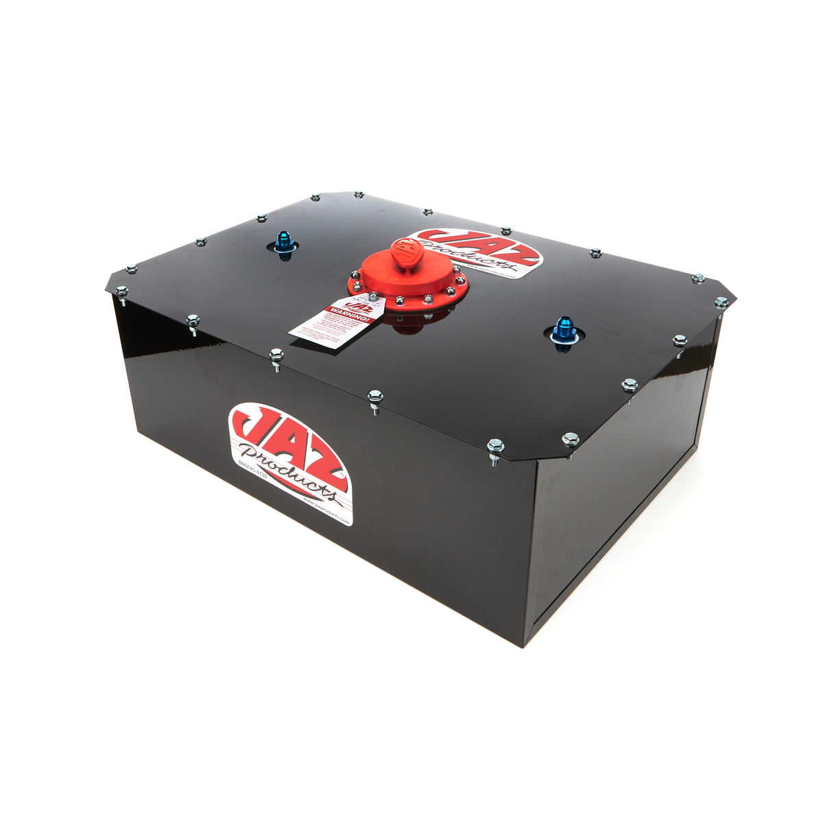 Jaz Pro Sport Fuel Cell - 16 Gallon - 26 x 18 x 10" Tall - 8 AN Outlet - 8 AN Vent - Steel Can / Plastic Cell Plastic - Red