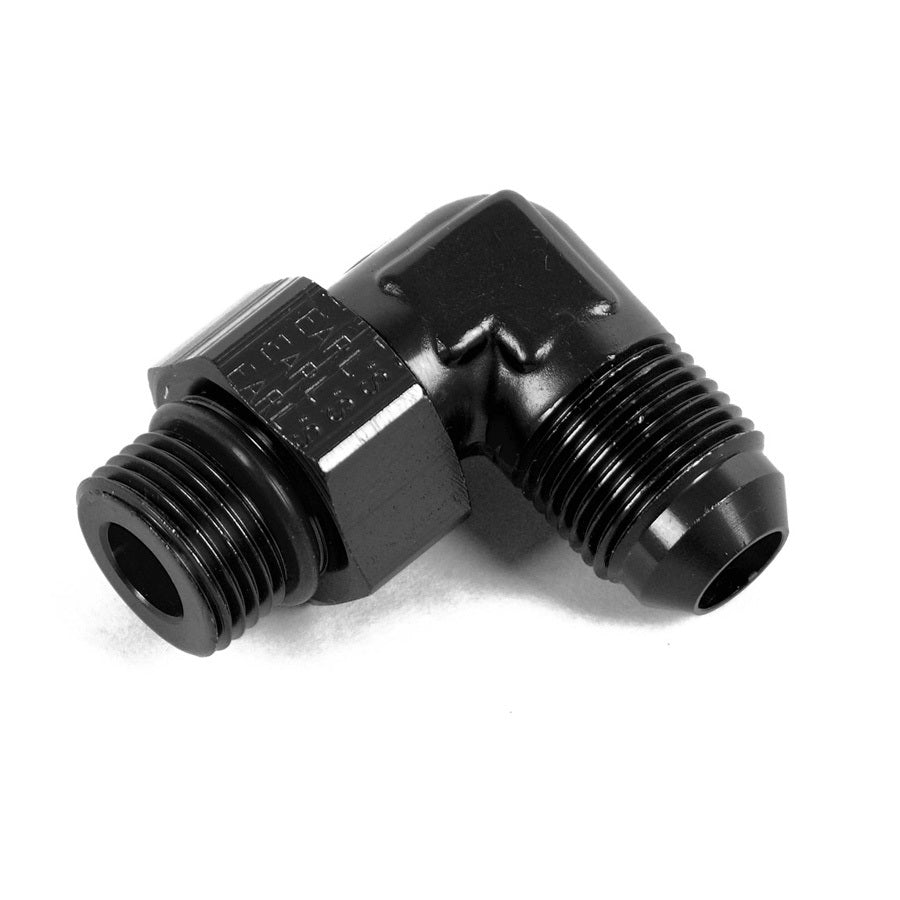 Earl's 10 AN Male to 10 AN Male O-Ring 90 Degree Adapter - Black Anodized