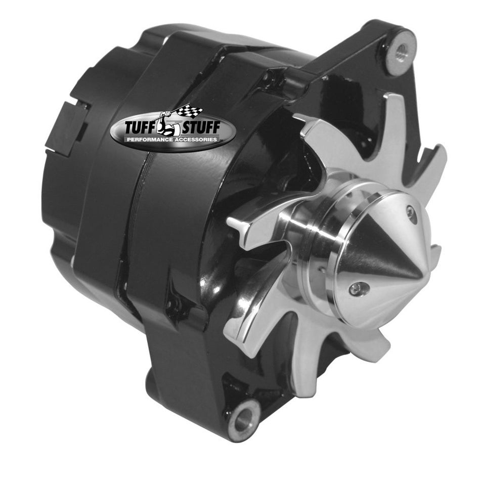 Tuff Stuff Silver Bullet Alternator - 140 AMP - OEM/1-Wire - GM - V-Groove Pulley - Black