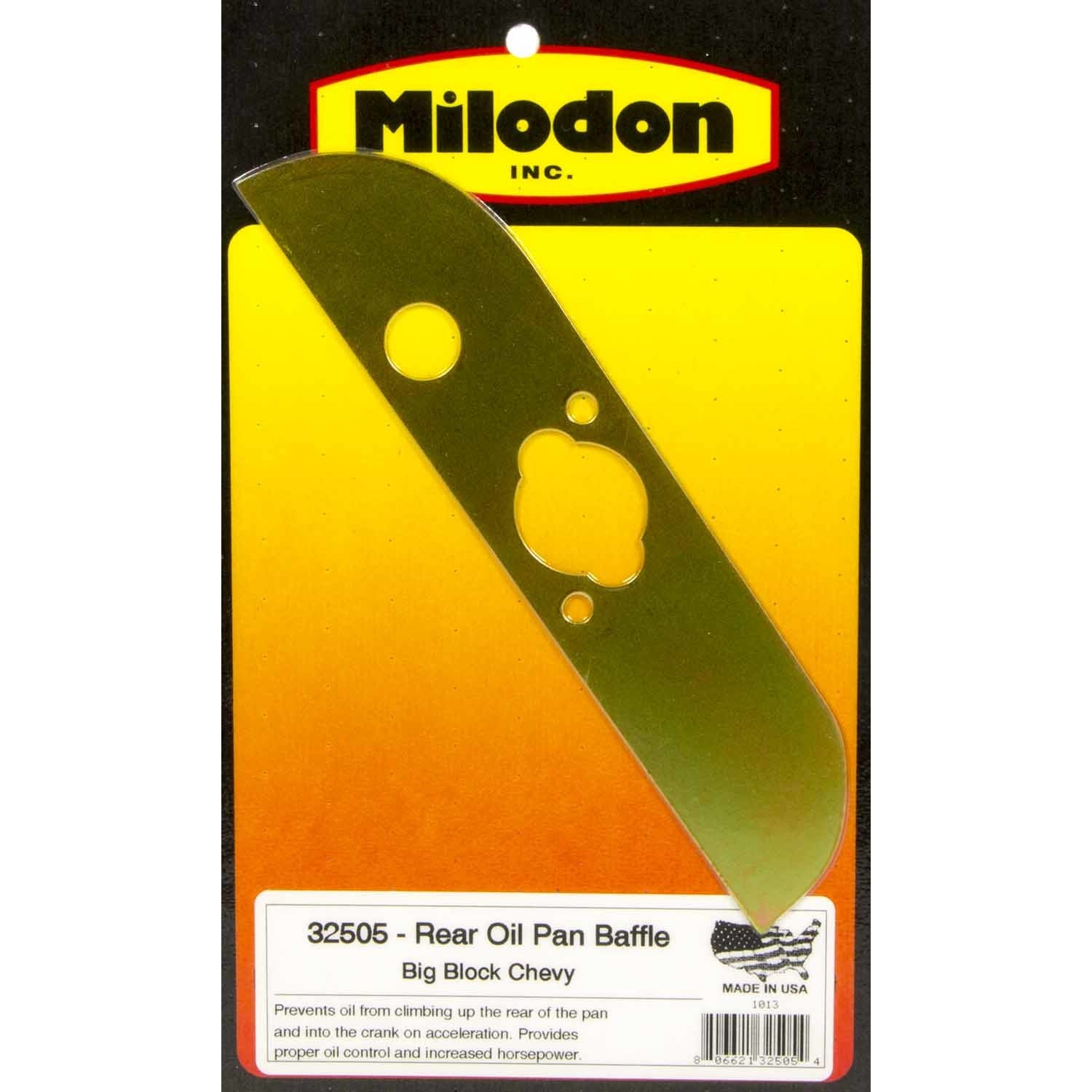 Milodon BB Chevy Rr Pan Baffle